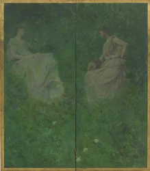 The Four Sylvan Sounds, 1896-97 (olje på trepaneler)